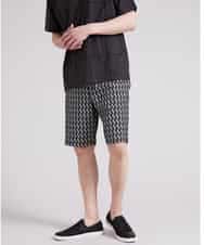 MKLGR20059 MK MICHEL KLEIN HOMME(MKミッシェルクランオム) ヘリンボーンショートパンツ ブラック