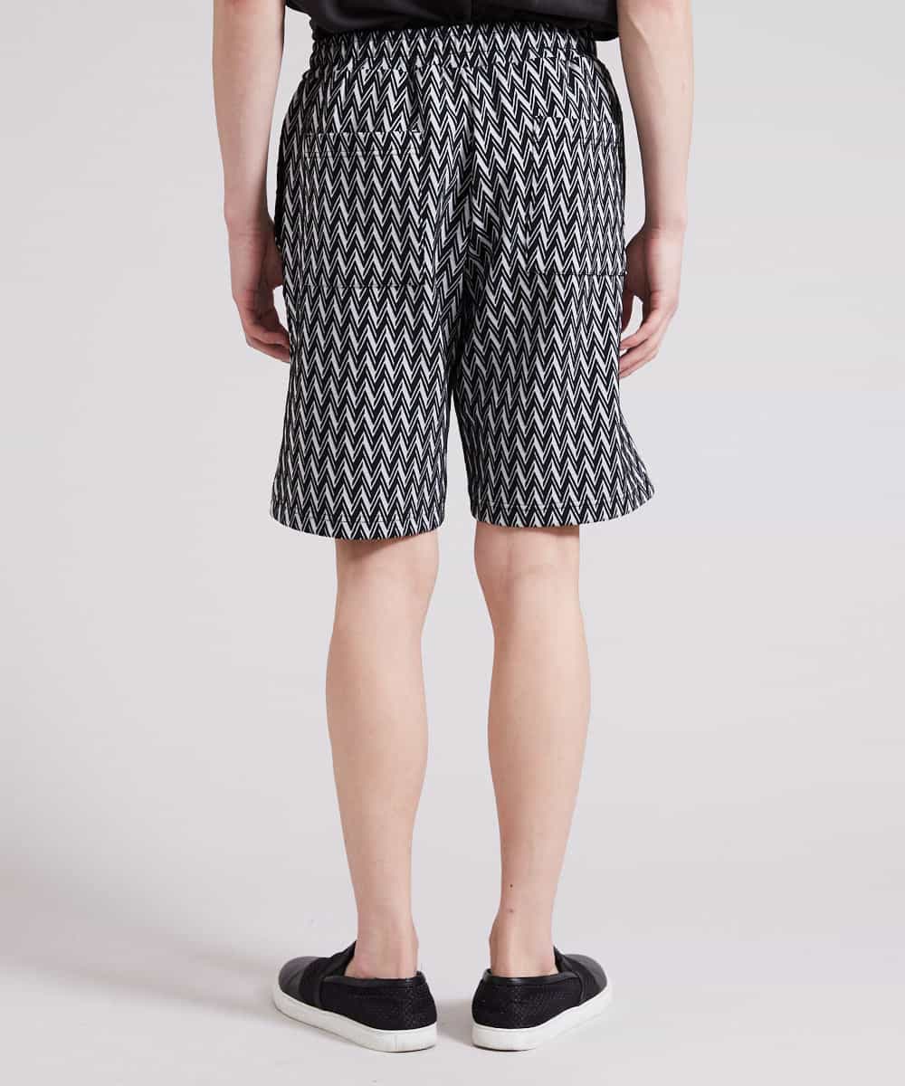 MKLGR20059 MK MICHEL KLEIN HOMME(MKミッシェルクランオム) ヘリンボーンショートパンツ ブラック