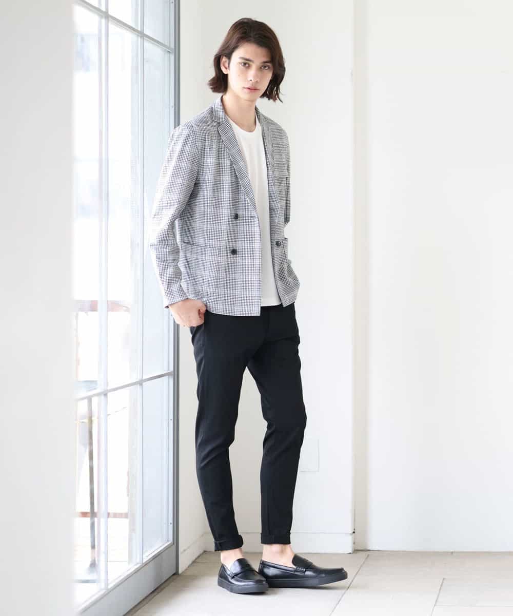 MKLGR37110 MK MICHEL KLEIN HOMME(MKミッシェルクランオム) ストレッチパンツ ブラック