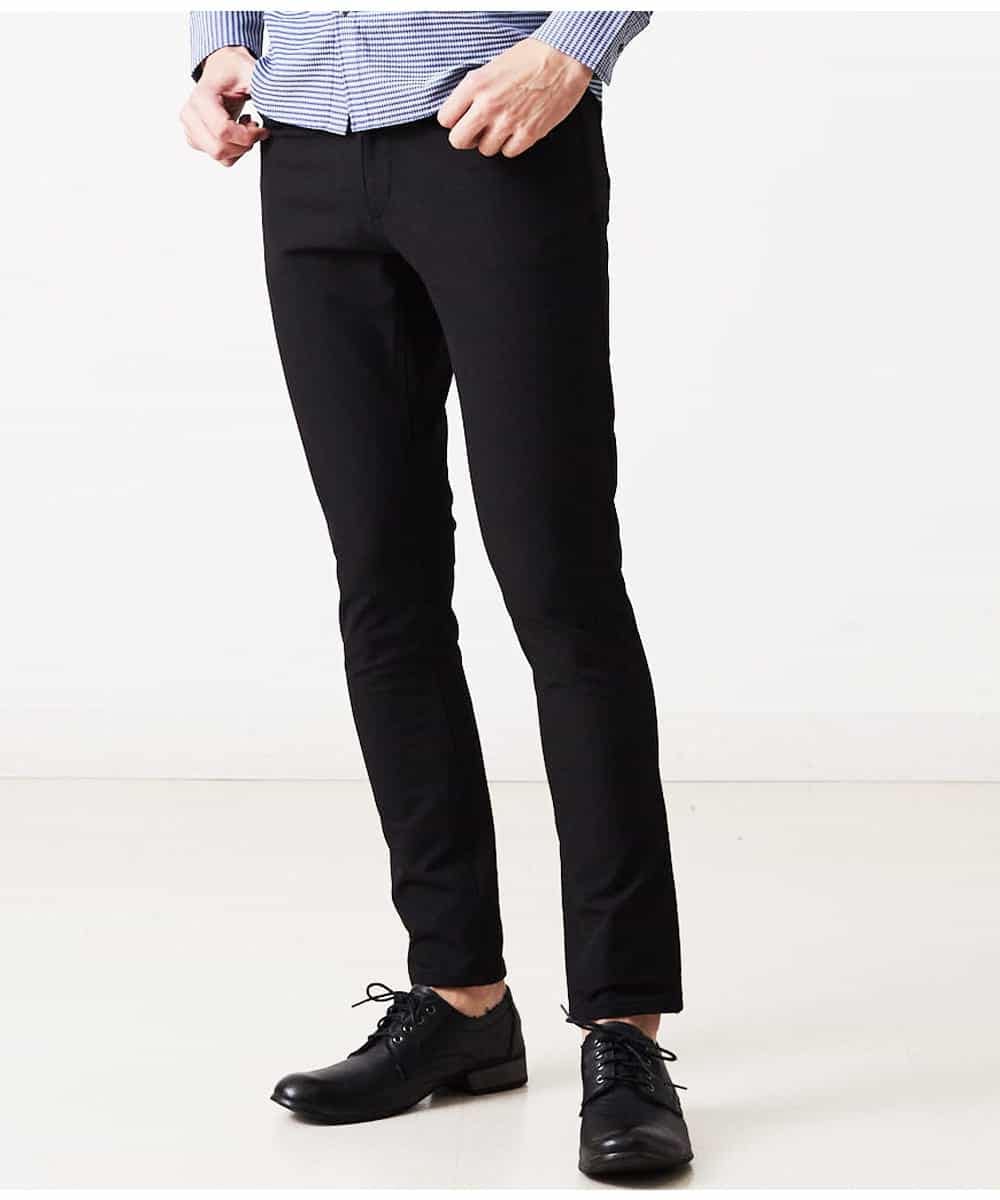 MKLGR37110 MK MICHEL KLEIN HOMME(MKミッシェルクランオム) ストレッチパンツ ブラック