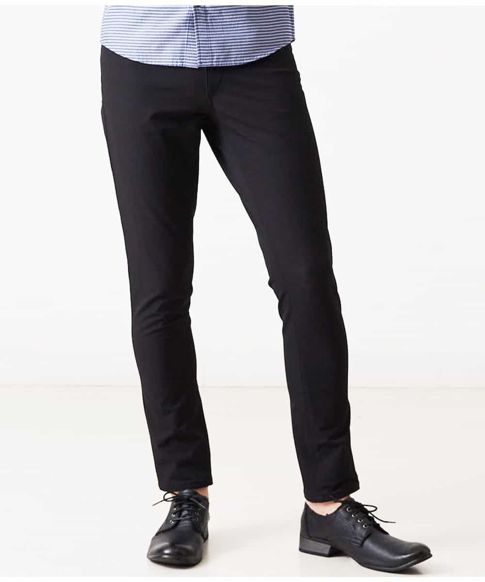 MKLGR37110 MK MICHEL KLEIN HOMME(MKミッシェルクランオム) ストレッチパンツ ブラック