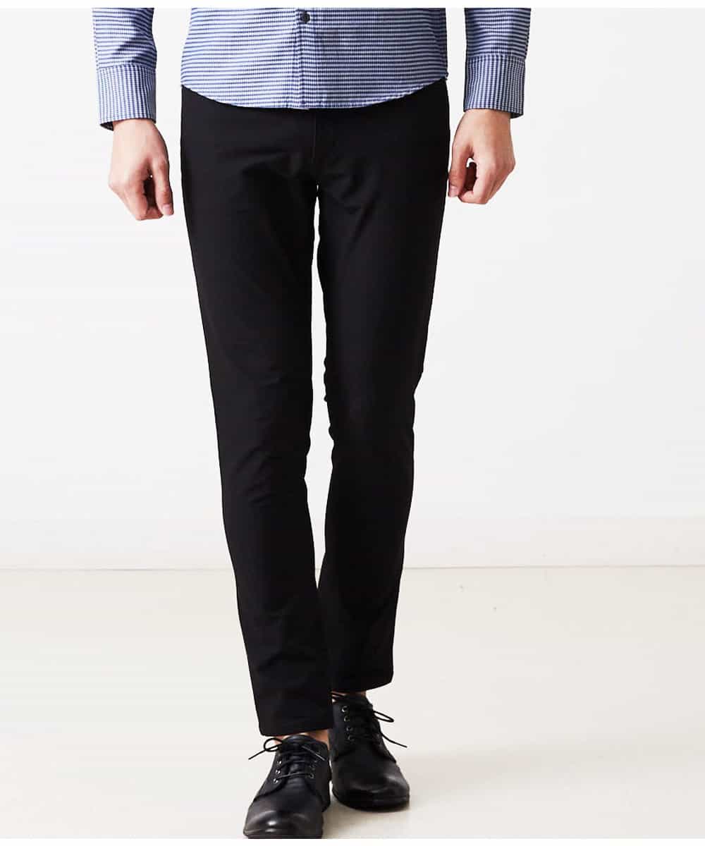 MKLGR37110 MK MICHEL KLEIN HOMME(MKミッシェルクランオム) ストレッチパンツ ブラック