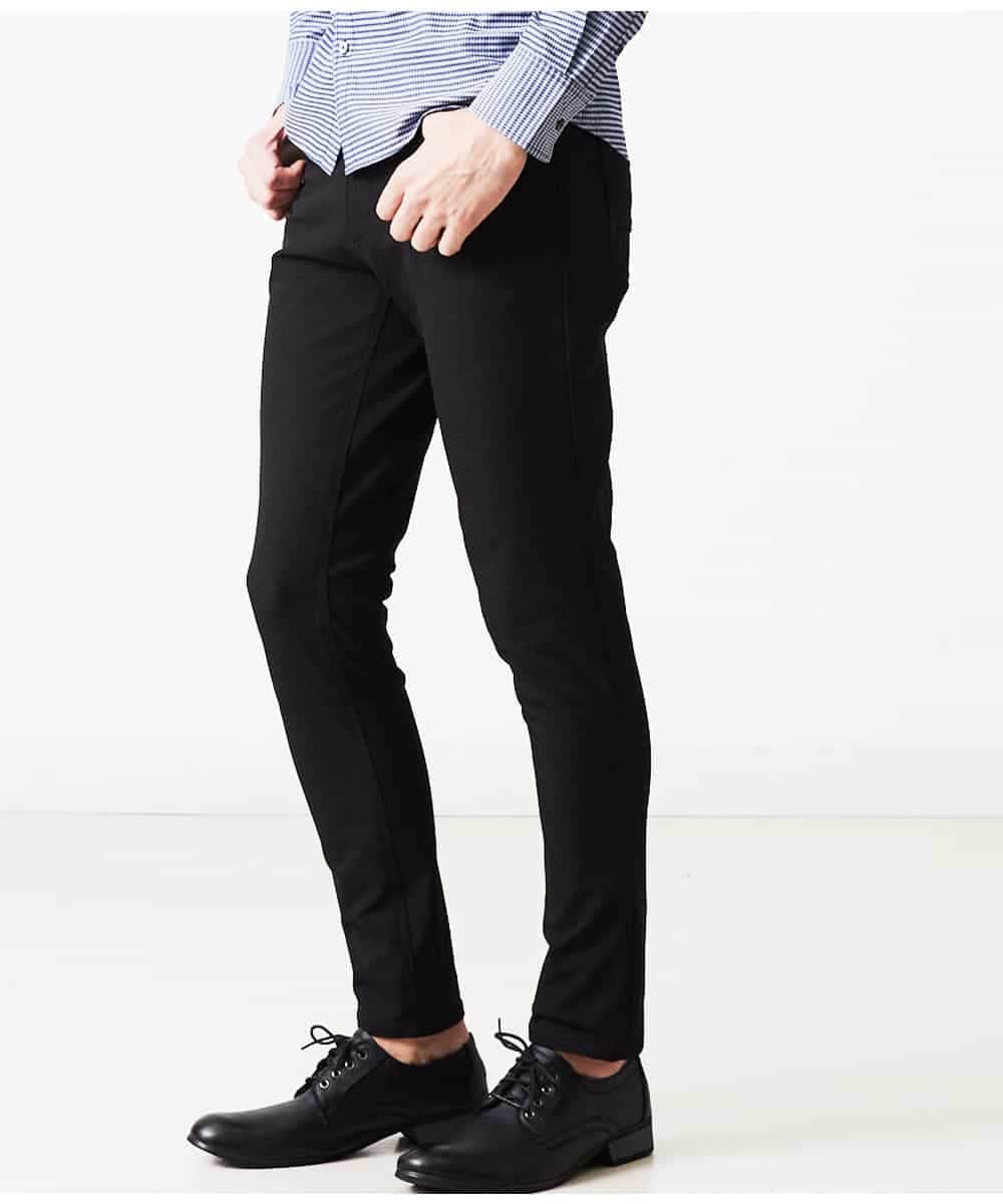 MKLGR37110 MK MICHEL KLEIN HOMME(MKミッシェルクランオム) ストレッチパンツ ブラック