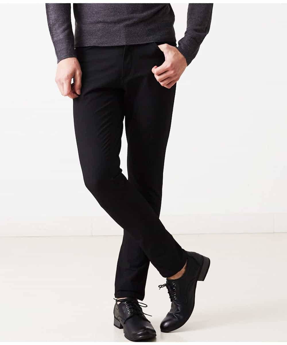 MKLGR37110 MK MICHEL KLEIN HOMME(MKミッシェルクランオム) ストレッチパンツ ブラック