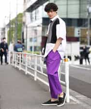 MKLGR42080 MK MICHEL KLEIN HOMME(MKミッシェルクランオム) ドライイージーパンツ パープル