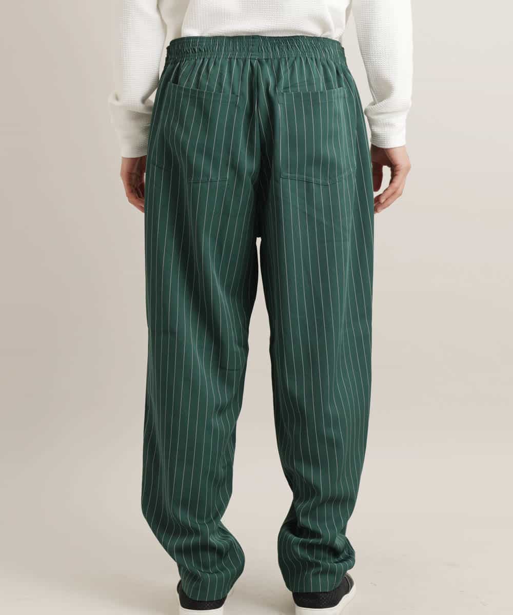 MKLGR86075 MK MICHEL KLEIN HOMME(MKミッシェルクランオム) ポリエステルワイドパンツ グリーン
