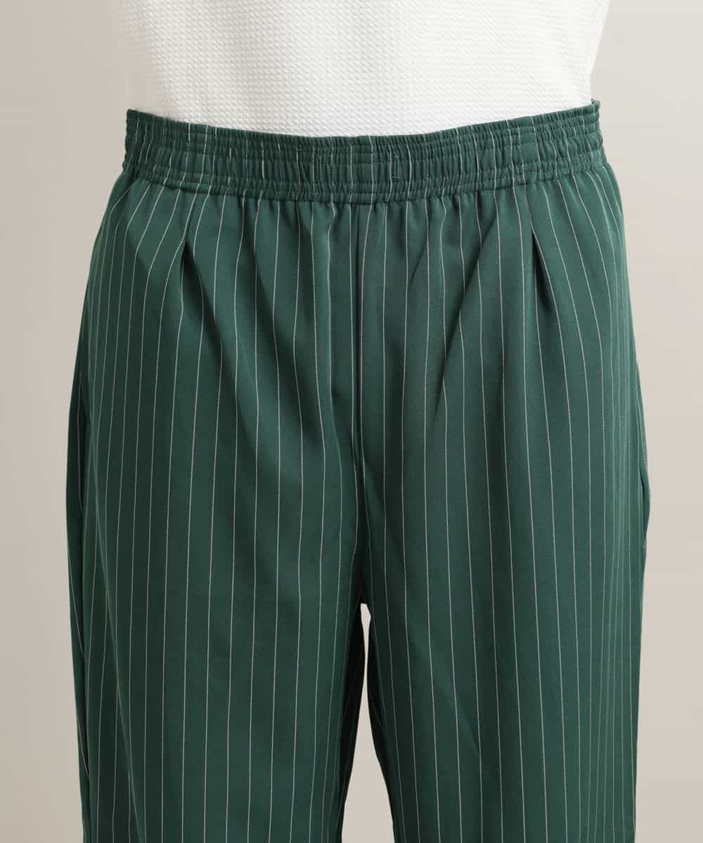 MKLGR86075 MK MICHEL KLEIN HOMME(MKミッシェルクランオム) ポリエステルワイドパンツ グリーン