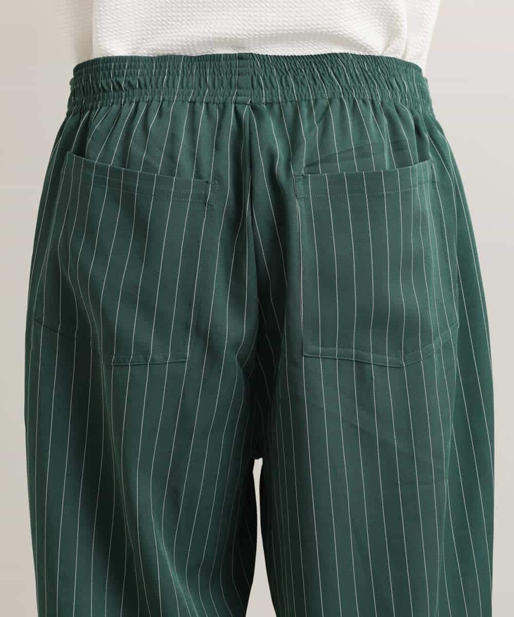 MKLGR86075 MK MICHEL KLEIN HOMME(MKミッシェルクランオム) ポリエステルワイドパンツ グリーン
