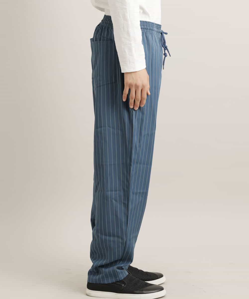 MKLGR86075 MK MICHEL KLEIN HOMME(MKミッシェルクランオム) ポリエステルワイドパンツ ネイビー
