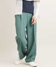 MKLGR89090 MK MICHEL KLEIN HOMME(MKミッシェルクランオム) ストレッチワイドパンツ グリーン