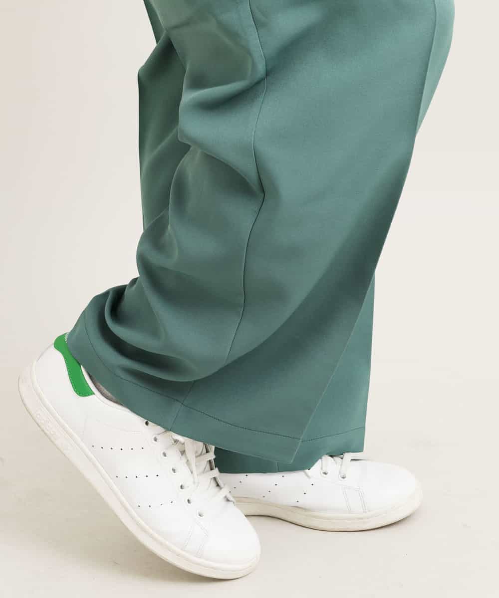 MKLGR89090 MK MICHEL KLEIN HOMME(MKミッシェルクランオム) ストレッチワイドパンツ グリーン