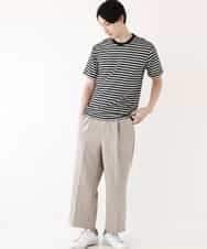 MKLGR89090 MK MICHEL KLEIN HOMME(MKミッシェルクランオム) ストレッチワイドパンツ アイボリー