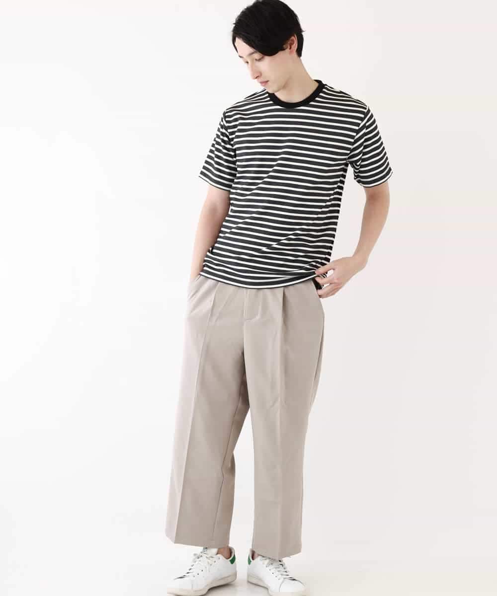 MKLGR89090 MK MICHEL KLEIN HOMME(MKミッシェルクランオム) ストレッチワイドパンツ アイボリー