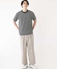 MKLGR89090 MK MICHEL KLEIN HOMME(MKミッシェルクランオム) ストレッチワイドパンツ アイボリー