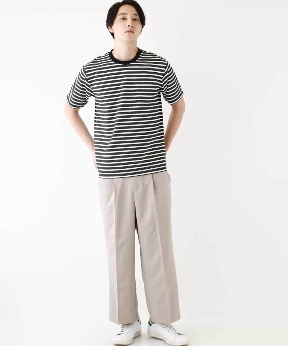 MKLGR89090 MK MICHEL KLEIN HOMME(MKミッシェルクランオム) ストレッチワイドパンツ アイボリー