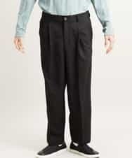 MKLGR89090 MK MICHEL KLEIN HOMME(MKミッシェルクランオム) ストレッチワイドパンツ ブラック
