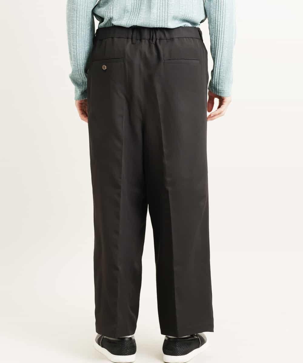 MKLGR89090 MK MICHEL KLEIN HOMME(MKミッシェルクランオム) ストレッチワイドパンツ ブラック