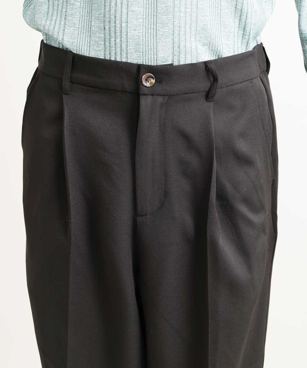MKLGR89090 MK MICHEL KLEIN HOMME(MKミッシェルクランオム) ストレッチワイドパンツ ブラック