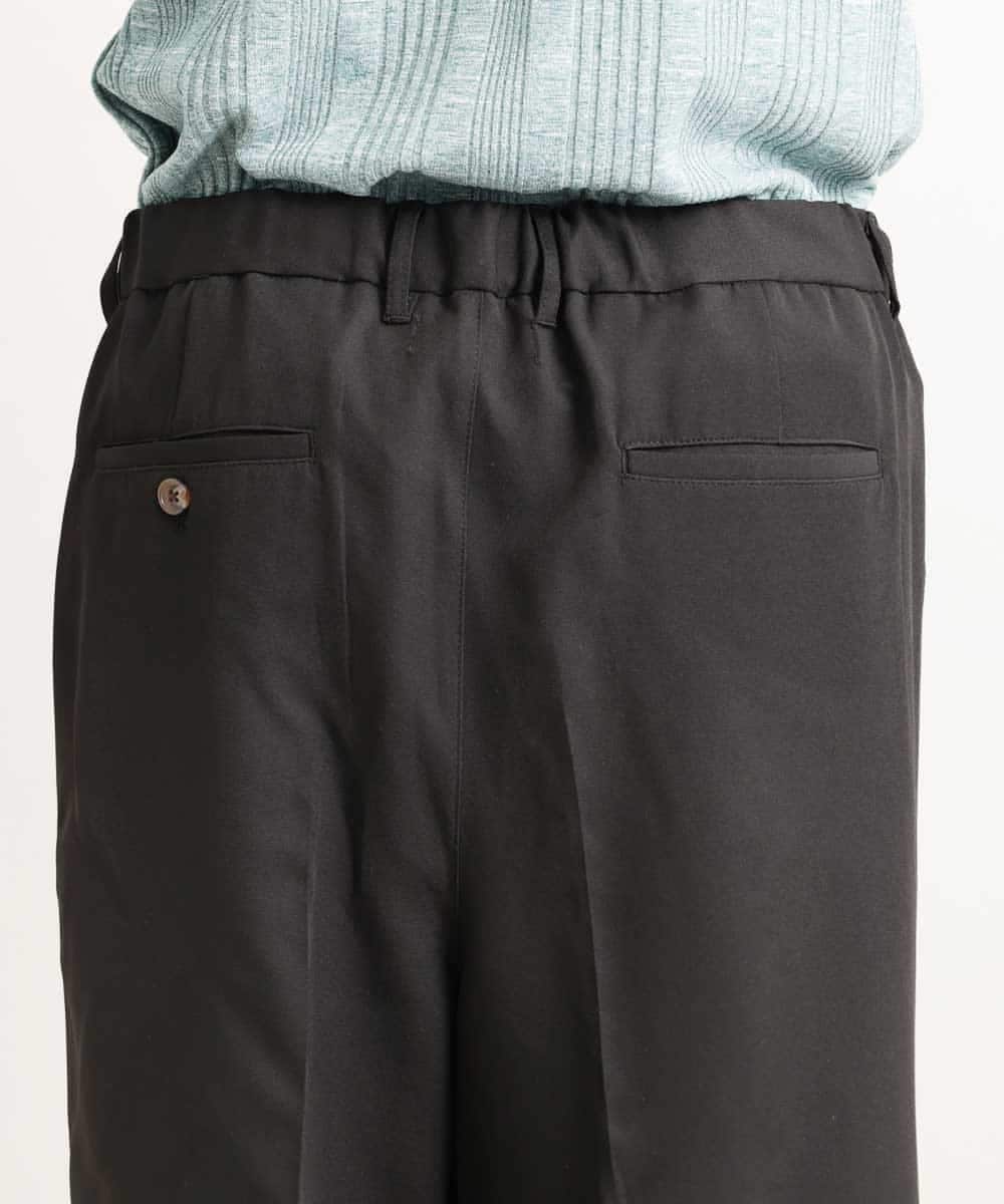 MKLGR89090 MK MICHEL KLEIN HOMME(MKミッシェルクランオム) ストレッチワイドパンツ ブラック