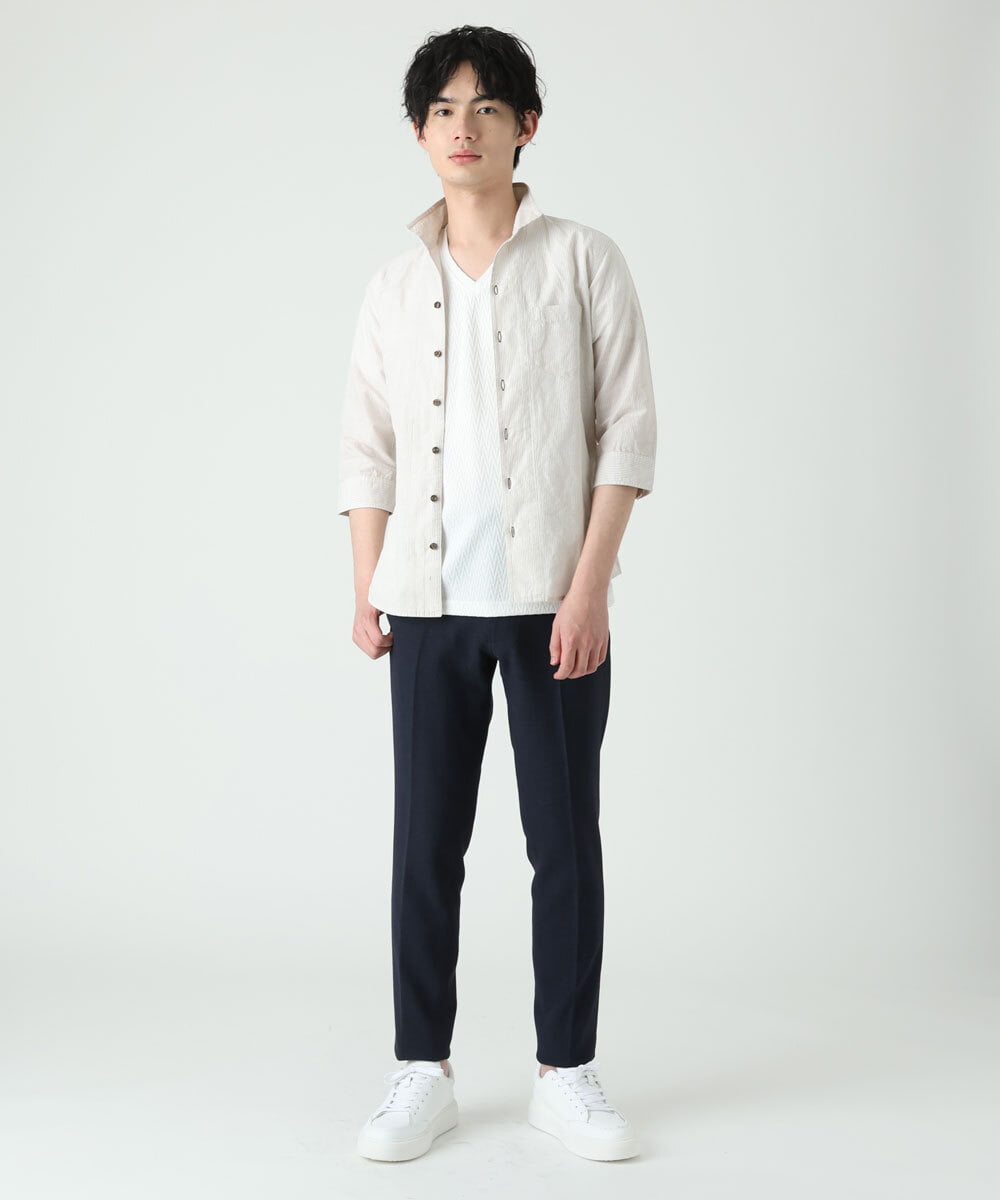 MKLGS51140 MK MICHEL KLEIN HOMME(MKミッシェルクランオム) スマートストレッチパンツ ネイビー(57)