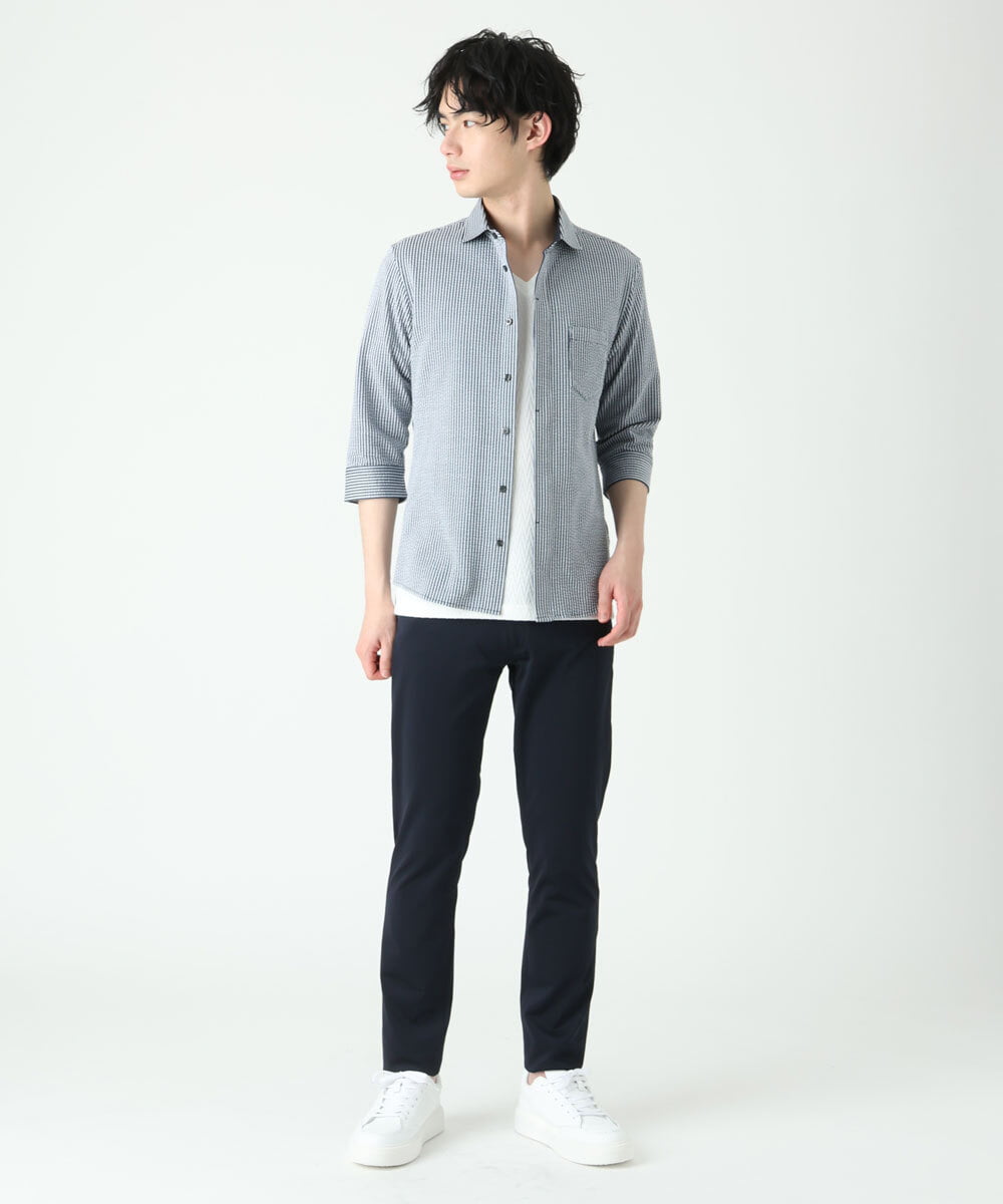 MKLGS51140 MK MICHEL KLEIN HOMME(MKミッシェルクランオム) スマートストレッチパンツ ネイビー(57)