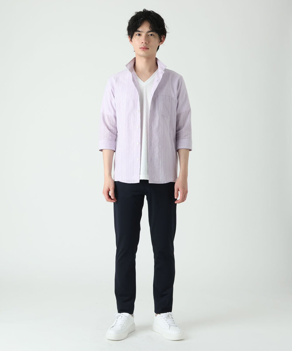 MKLGS51140 MK MICHEL KLEIN HOMME(MKミッシェルクランオム) スマートストレッチパンツ ネイビー(57)