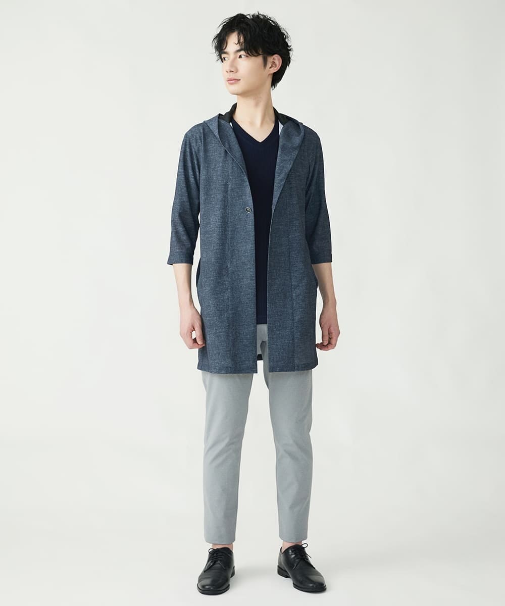 MKLGS51140 MK MICHEL KLEIN HOMME(MKミッシェルクランオム) スマートストレッチパンツ グレー(92)
