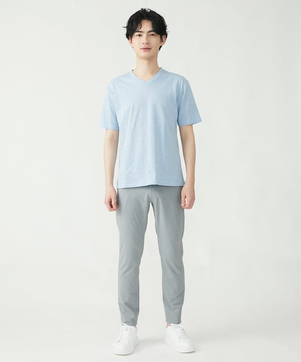 MKLGS51140 MK MICHEL KLEIN HOMME(MKミッシェルクランオム) スマートストレッチパンツ グレー(92)