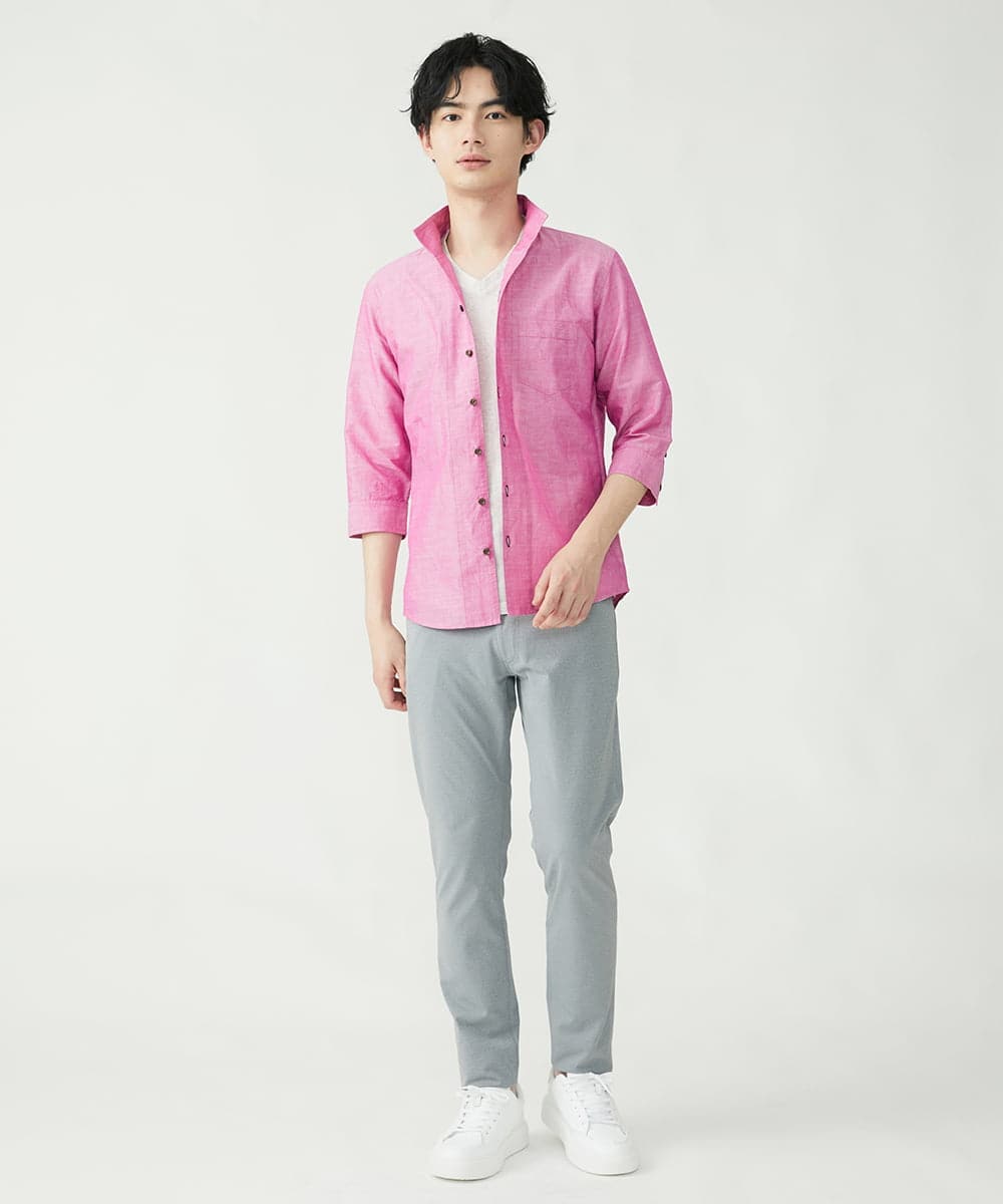 MKLGS51140 MK MICHEL KLEIN HOMME(MKミッシェルクランオム) スマートストレッチパンツ グレー(92)