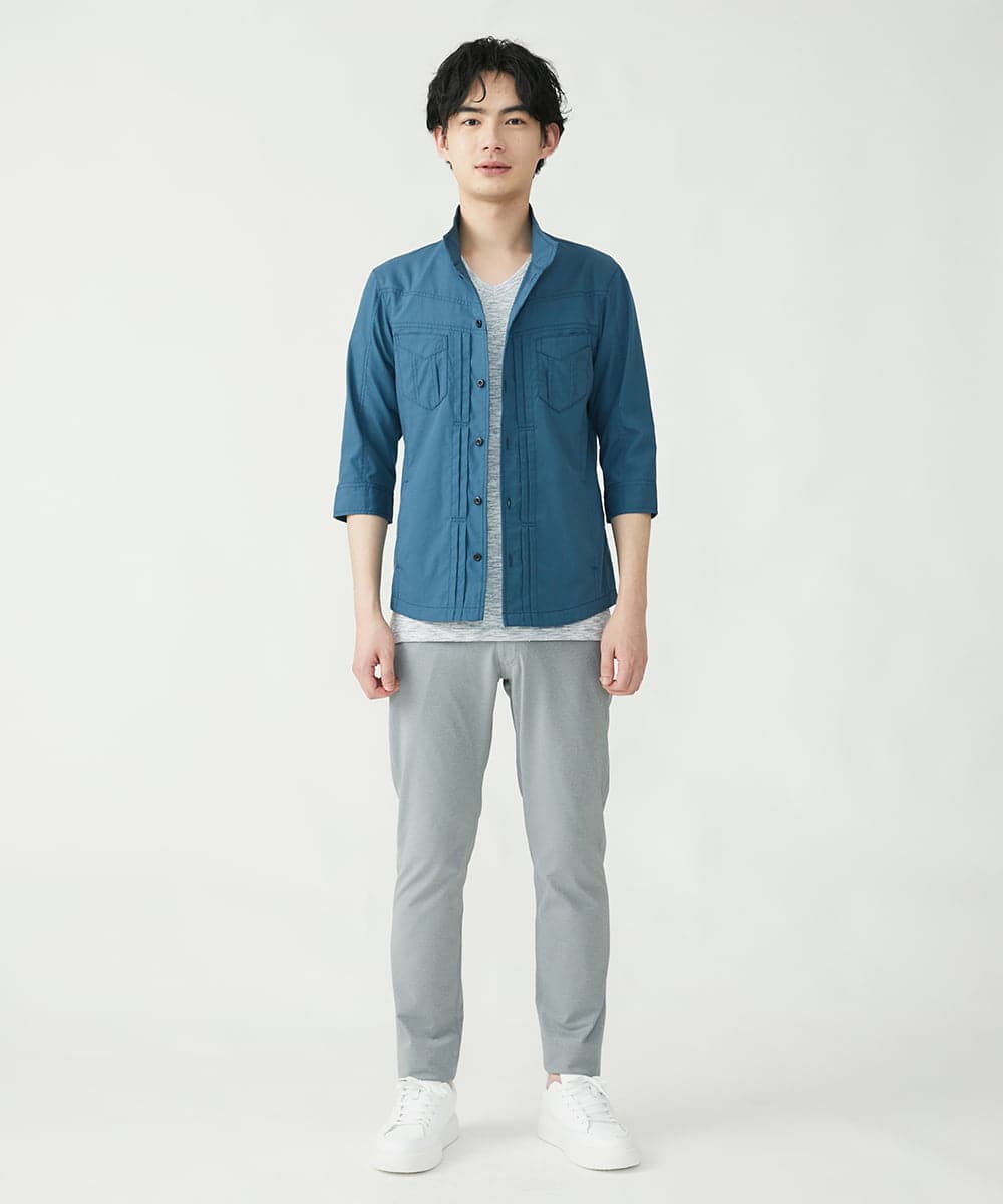 MKLGS51140 MK MICHEL KLEIN HOMME(MKミッシェルクランオム) スマートストレッチパンツ グレー(92)