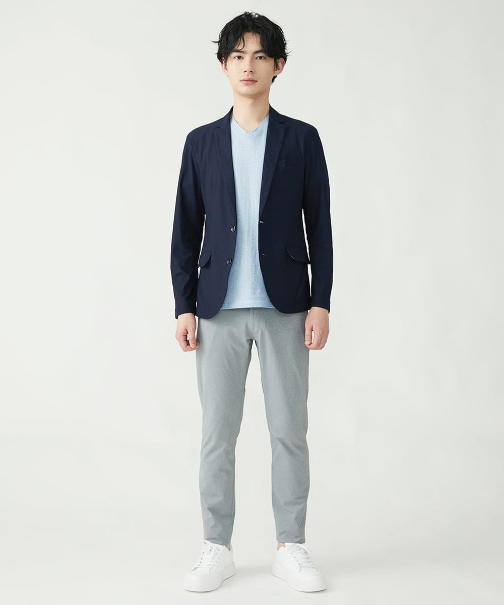 MKLGS51140 MK MICHEL KLEIN HOMME(MKミッシェルクランオム) スマートストレッチパンツ グレー(92)