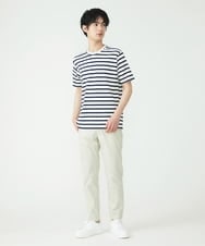 MKLGS57140 MK MICHEL KLEIN HOMME(MKミッシェルクランオム) クールマックスピケストレッチパンツ アイボリー(80)
