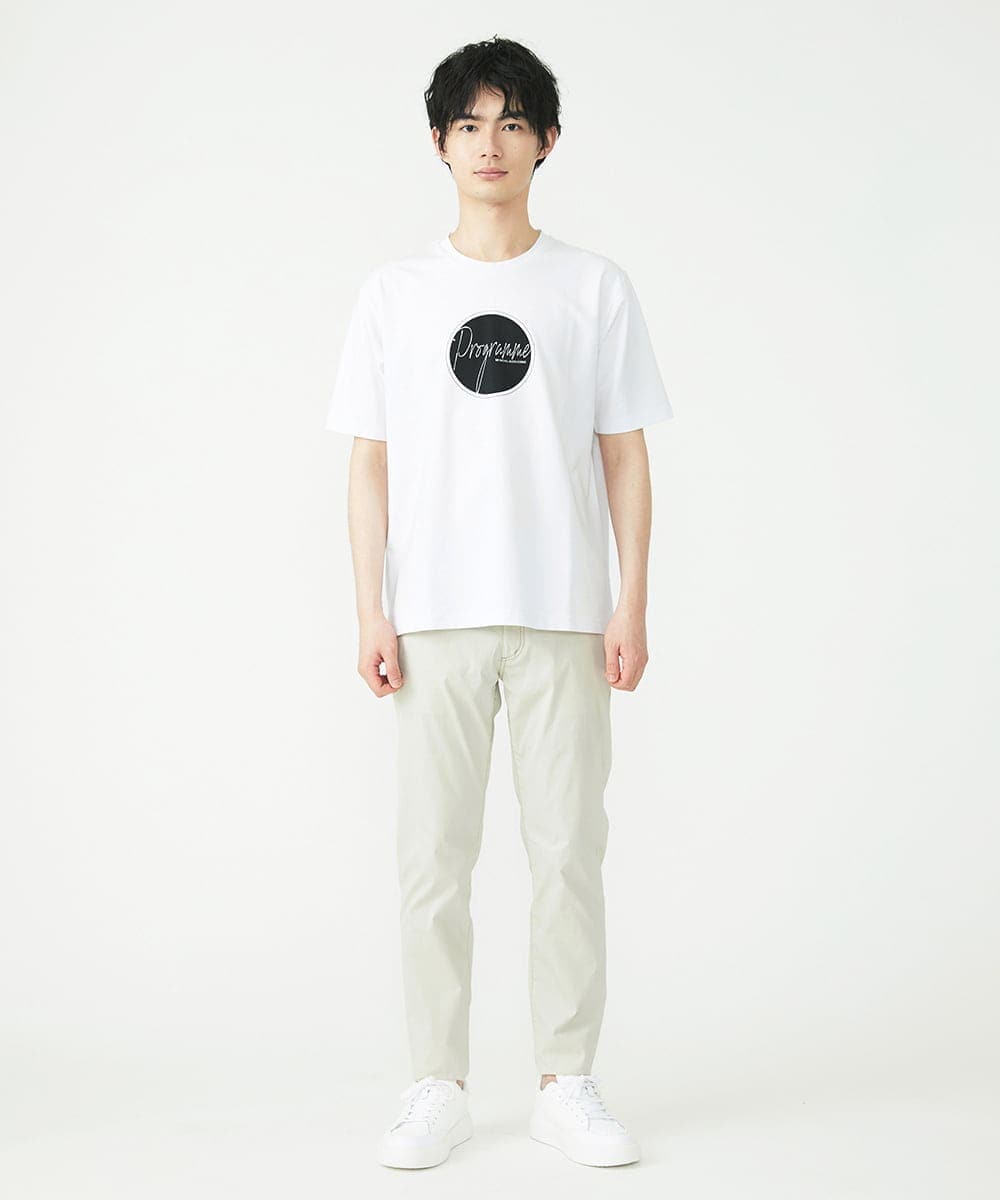 MKLGS57140 MK MICHEL KLEIN HOMME(MKミッシェルクランオム) クールマックスピケストレッチパンツ アイボリー(80)