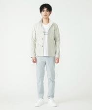 MKLGS57140 MK MICHEL KLEIN HOMME(MKミッシェルクランオム) クールマックスピケストレッチパンツ ライトグレー(91)