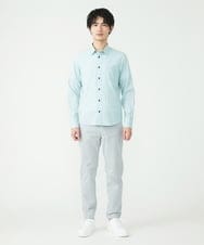 MKLGS57140 MK MICHEL KLEIN HOMME(MKミッシェルクランオム) クールマックスピケストレッチパンツ ライトグレー(91)