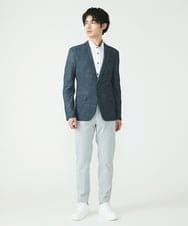 MKLGS57140 MK MICHEL KLEIN HOMME(MKミッシェルクランオム) クールマックスピケストレッチパンツ ライトグレー(91)