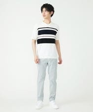 MKLGS57140 MK MICHEL KLEIN HOMME(MKミッシェルクランオム) クールマックスピケストレッチパンツ ライトグレー(91)