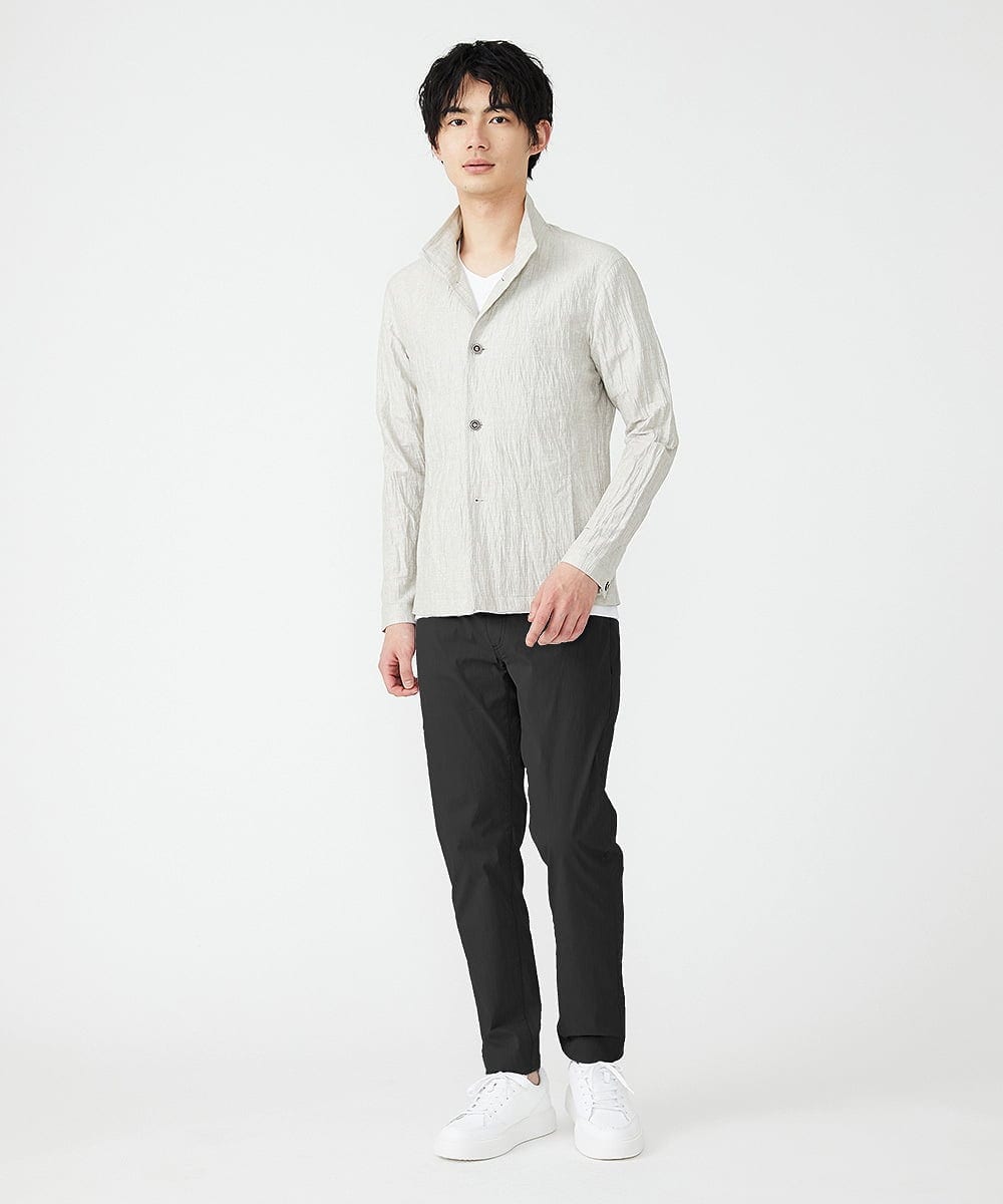 MKLGS57140 MK MICHEL KLEIN HOMME(MKミッシェルクランオム) クールマックスピケストレッチパンツ ブラック(94)