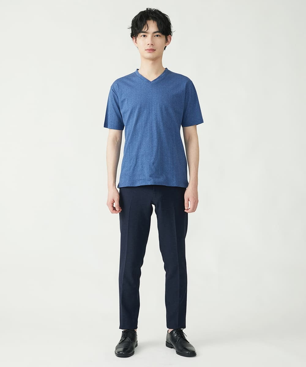 MKLGS60140 MK MICHEL KLEIN HOMME(MKミッシェルクランオム) ドライストレッチスラックス ネイビー(57)