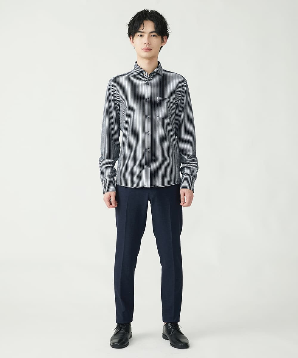 MKLGS60140 MK MICHEL KLEIN HOMME(MKミッシェルクランオム) ドライストレッチスラックス ネイビー(57)