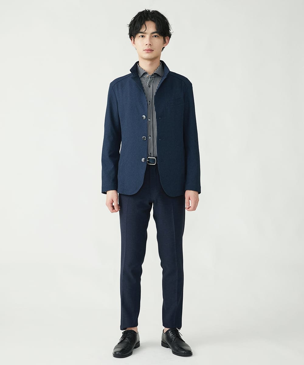 MKLGS60140 MK MICHEL KLEIN HOMME(MKミッシェルクランオム) ドライストレッチスラックス ネイビー(57)