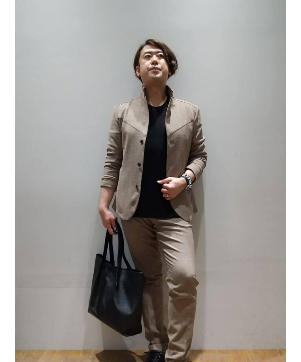 MKLGS60140 MK MICHEL KLEIN HOMME(MKミッシェルクランオム) ドライストレッチスラックス ベージュ(83)