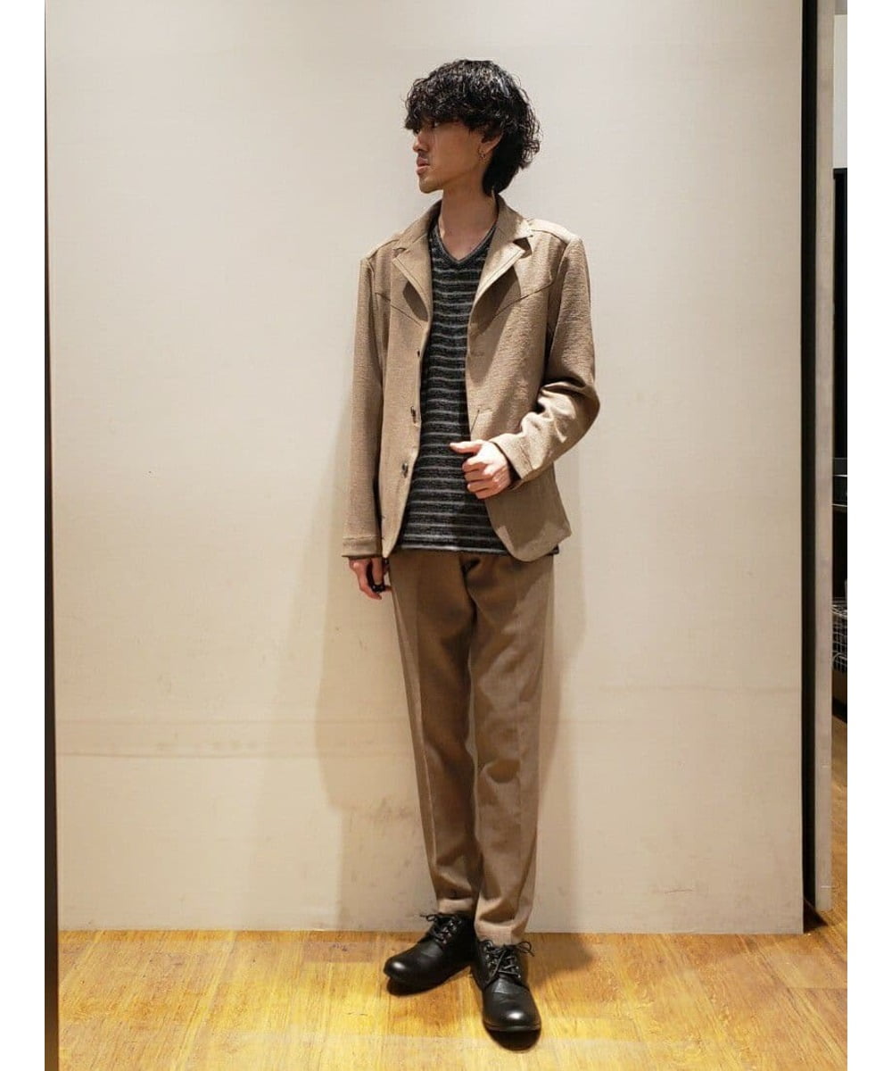 MKLGS60140 MK MICHEL KLEIN HOMME(MKミッシェルクランオム) ドライストレッチスラックス ベージュ(83)