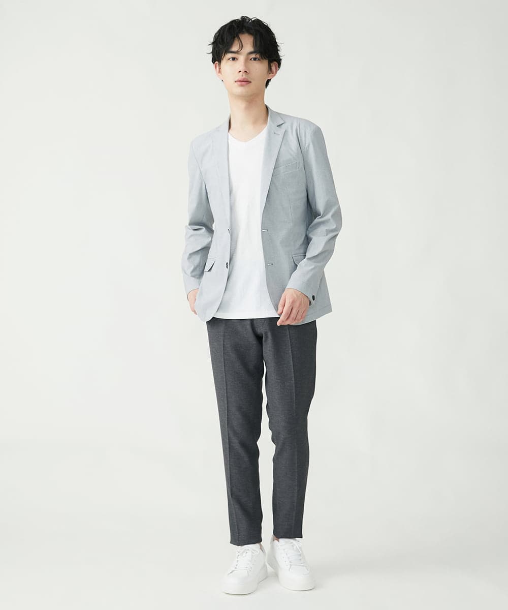 MKLGS60140 MK MICHEL KLEIN HOMME(MKミッシェルクランオム) ドライストレッチスラックス ダークグレー(93)