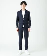 MKLGS66130 MK MICHEL KLEIN HOMME(MKミッシェルクランオム) 【トリコメッシュ】 クールマックス セットアップパンツ ネイビー(57)