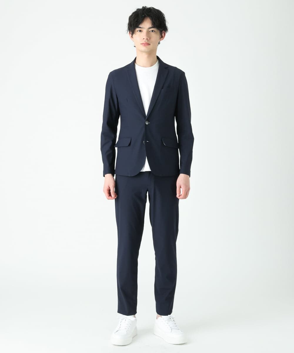MKLGS66130 MK MICHEL KLEIN HOMME(MKミッシェルクランオム) 【トリコメッシュ】 クールマックス セットアップパンツ ネイビー(57)