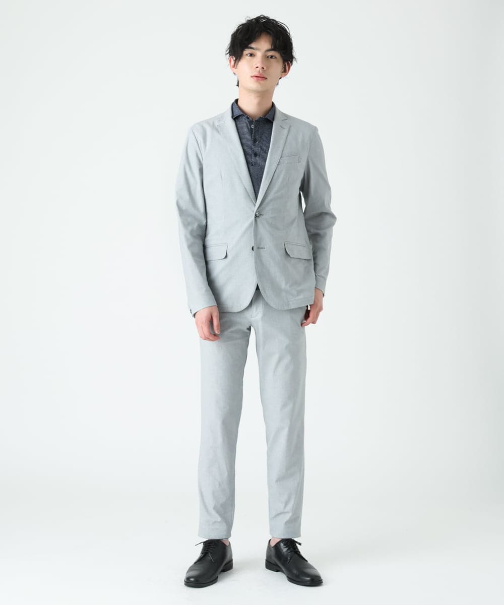 MKLGS66130 MK MICHEL KLEIN HOMME(MKミッシェルクランオム) 【トリコメッシュ】 クールマックス セットアップパンツ グレー(92)