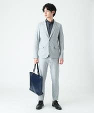 MKLGS66130 MK MICHEL KLEIN HOMME(MKミッシェルクランオム) 【トリコメッシュ】 クールマックス セットアップパンツ グレー(92)