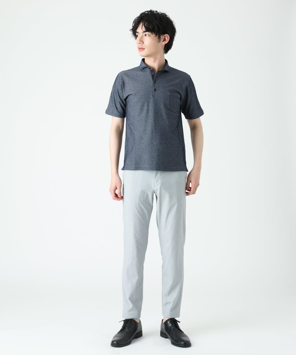 MKLGS66130 MK MICHEL KLEIN HOMME(MKミッシェルクランオム) 【トリコメッシュ】 クールマックス セットアップパンツ グレー(92)