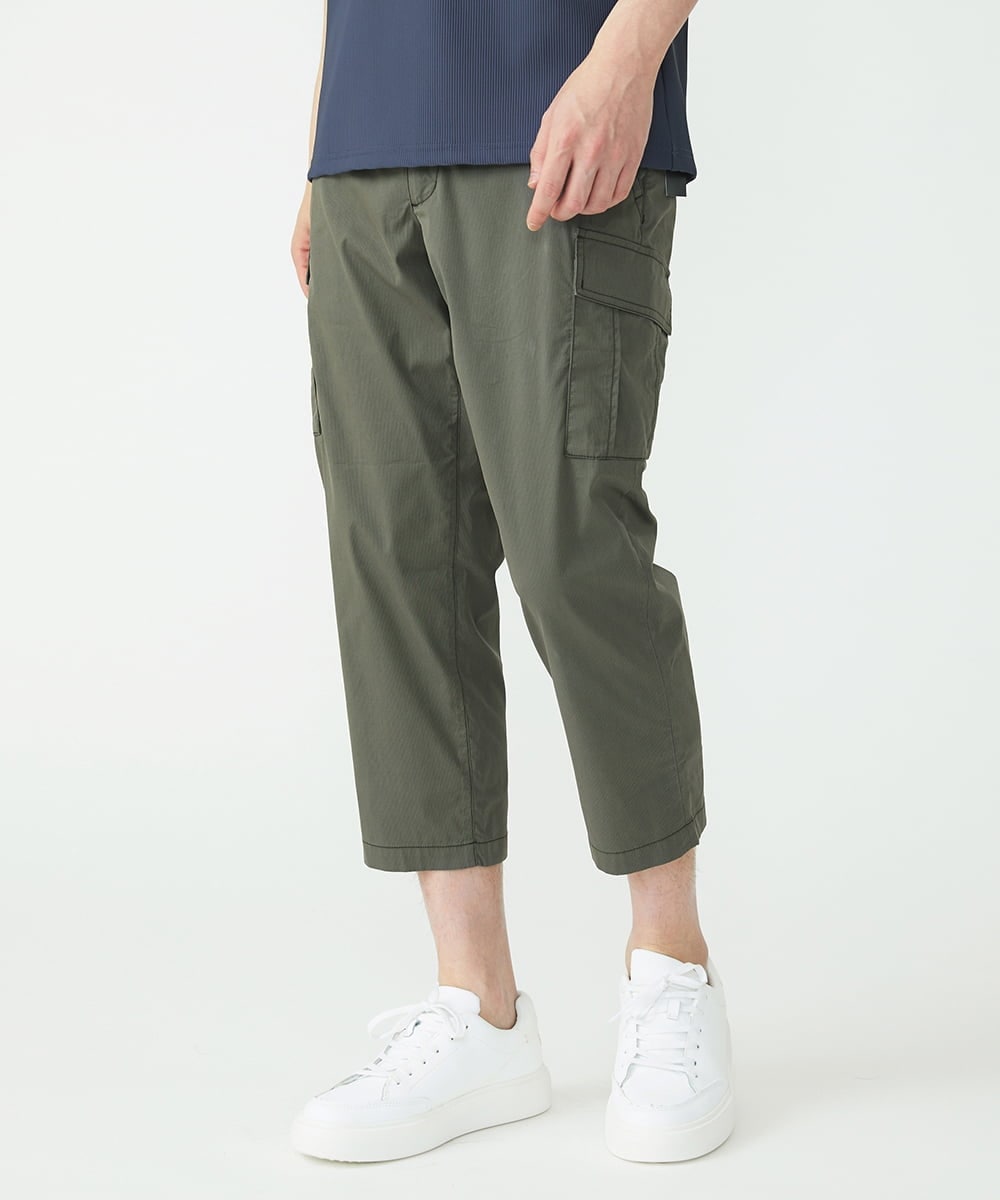 MKLGT42130 MK MICHEL KLEIN HOMME(MKミッシェルクランオム) ストレッチカーゴクロップドパンツ カーキ(36)